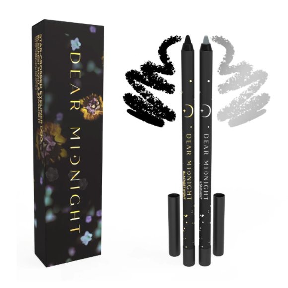 Dear Midnight Atelier Star-Crossed Eyeliner Duo Darkest Night Starlight New - Picture 1 of 5